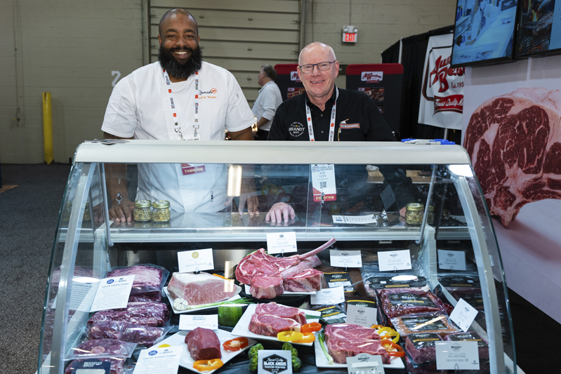 booth of meat at conference