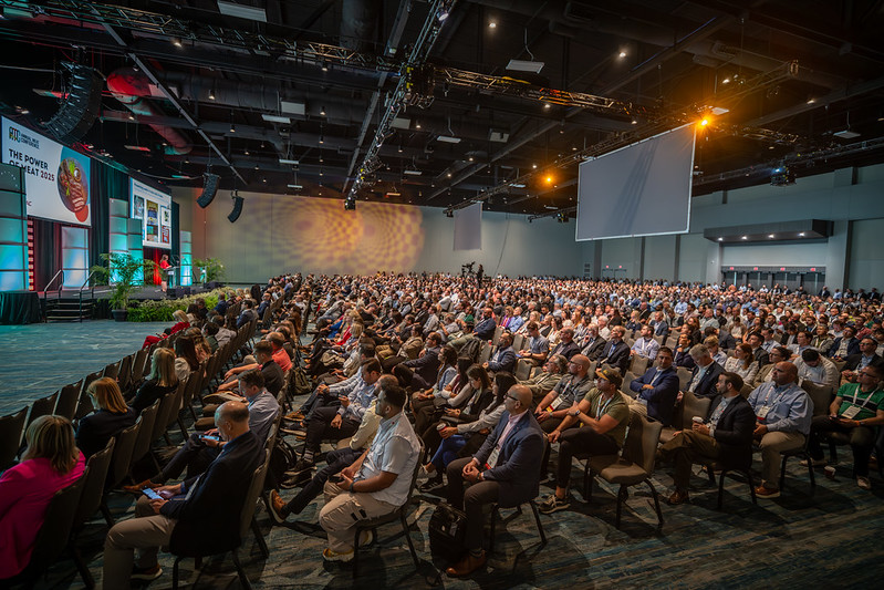 Overhead shot of full conference session at Annual Meat Conference